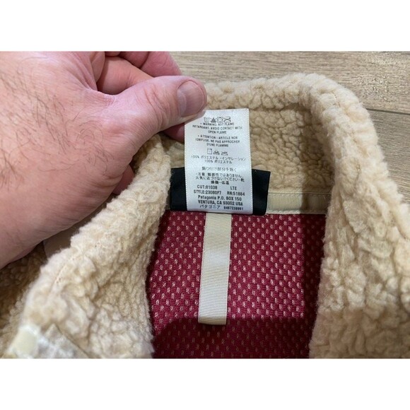 Patagonia Synchilla Women's Size M Beige Polyester Full Zip Retro X Vest 23080 - Picture 4 of 8